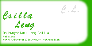 csilla leng business card